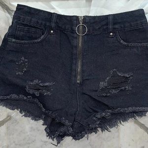 Forever 21 Black Jean Shorts